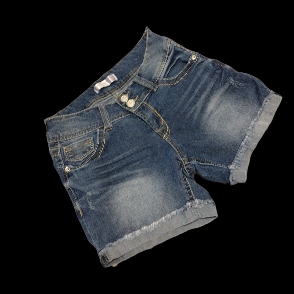 No Boundaries Midi-High Waist Stretch Curvy Cutoffs Shorts Like New Sz 9